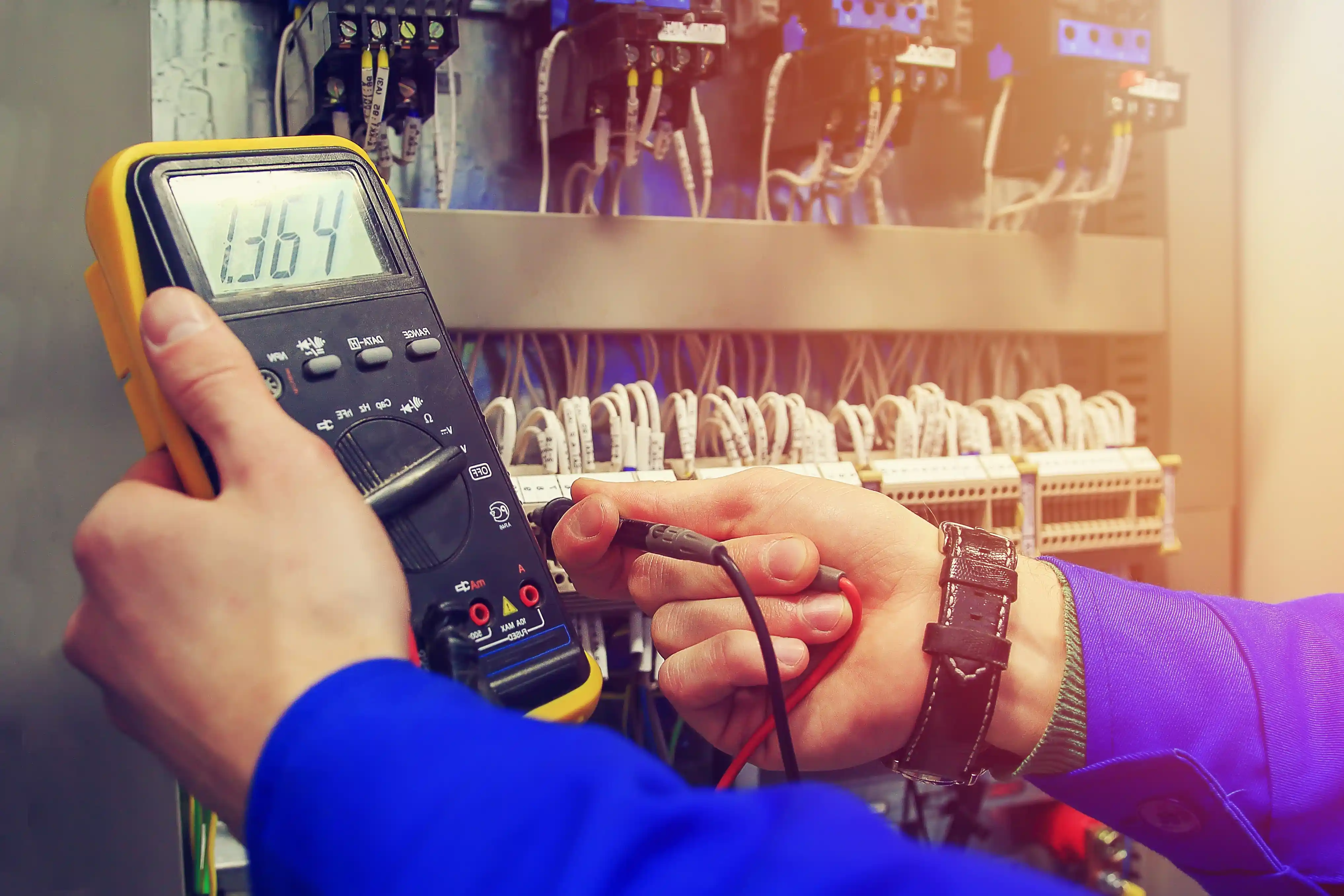 image of electrical work